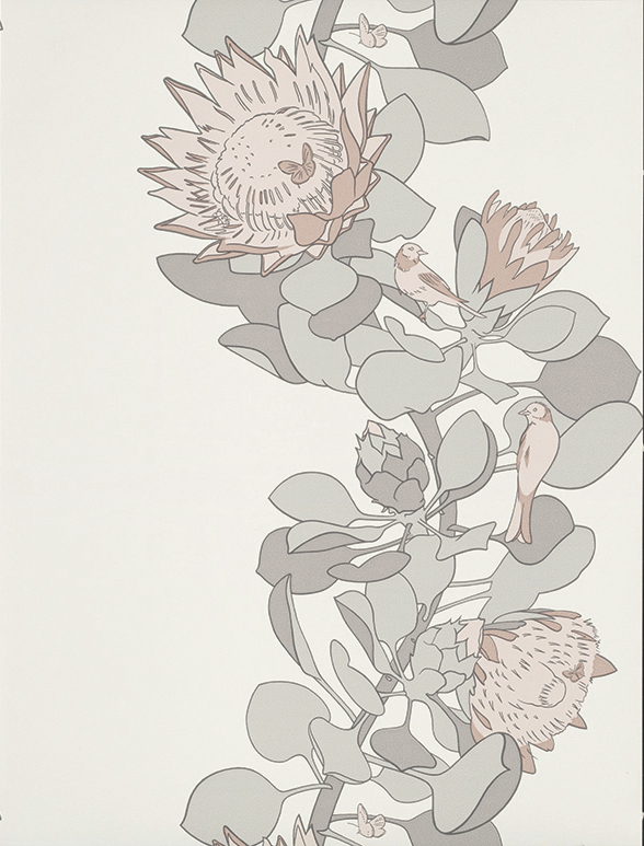 Обои Paint and Paper Library Tresco Protea Trail Salt 0393PTSALTZ